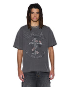 Mens Thorned Ekcess Ss Tee Charcoal Oversized Tees - Grey