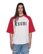 Mens 99 Biggie Raglan Ss Tee Red Oversized Tees - Multi Colour