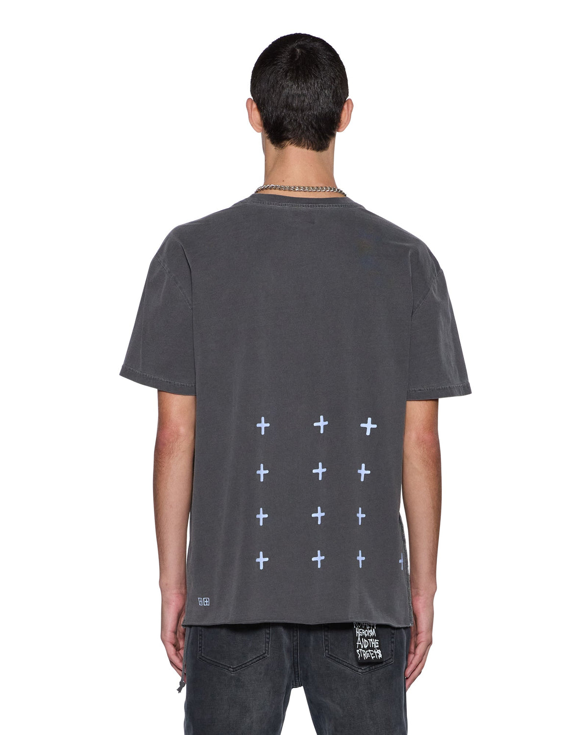 Mens All Day Biggie Ss Tee Charcoal Oversized Tees - Grey