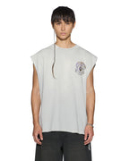 Mens Anguish Cut Off Tank Krete Grey Regular Tees - Grey