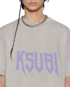 Mens Blasted Ekcess Ss Tee Smoke Grey Oversized Tees - Grey