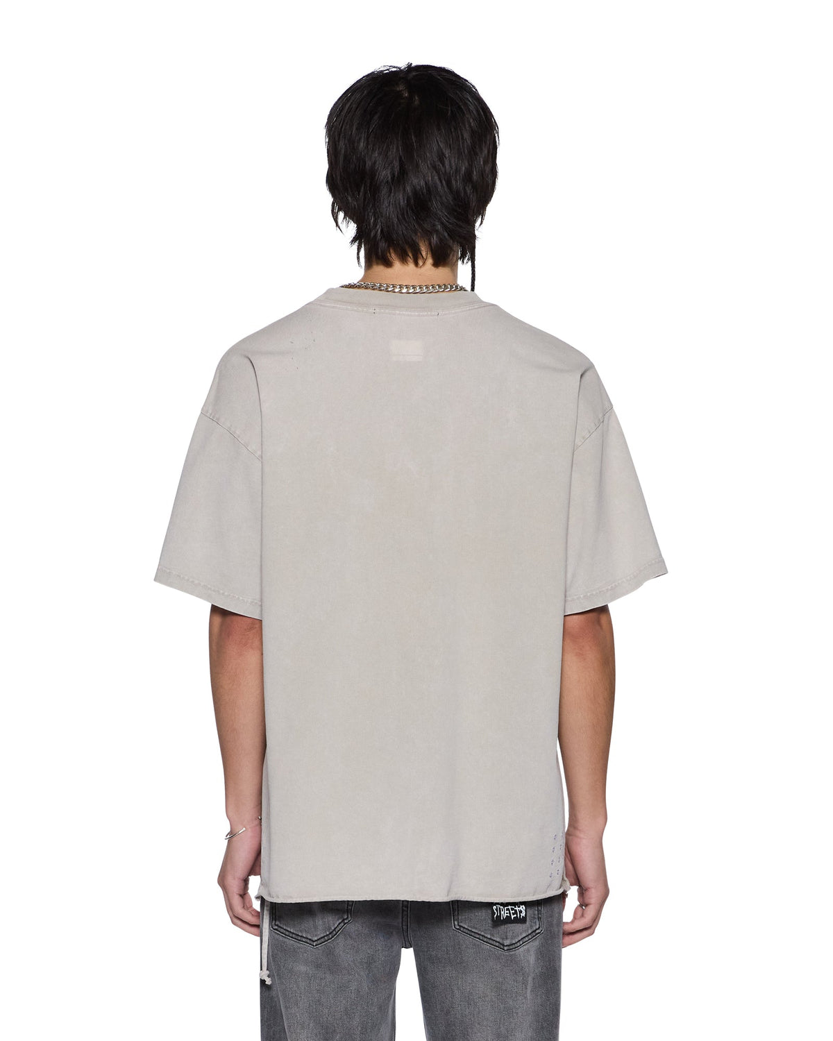 Mens Blasted Ekcess Ss Tee Smoke Grey Oversized Tees - Grey