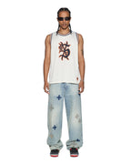 Mens Bolter Mesh Debut Singlet Ecru Regular Fashion Tops - Beige