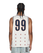 Mens Bolter Mesh Debut Singlet Ecru Regular Fashion Tops - Beige