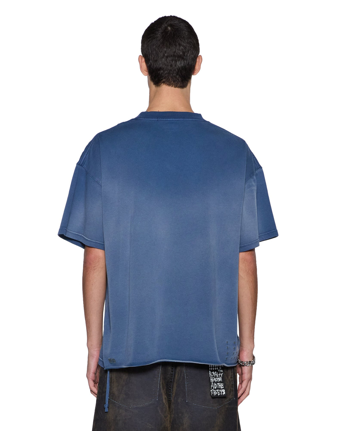 Mens Champions Ekcess Ss Tee Ink Fade Oversized Tees - Navy