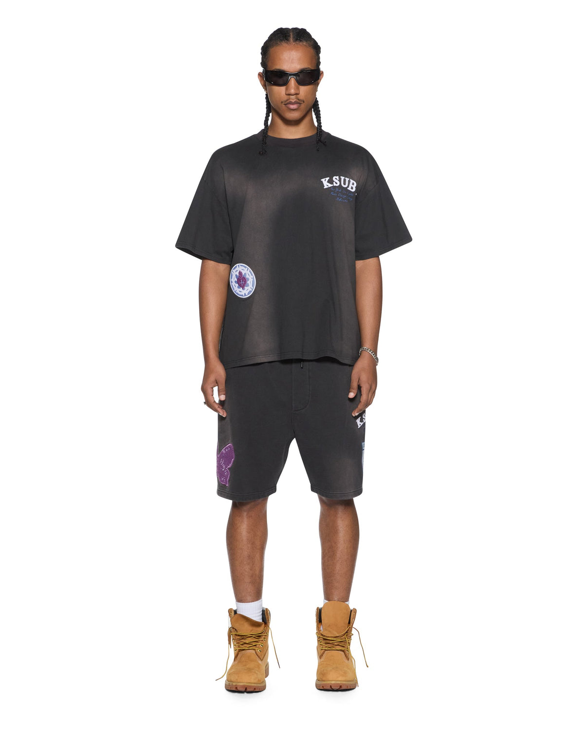 Mens Genesis Ekcess Ss Tee Charcoal Fade Oversized Tees - Grey