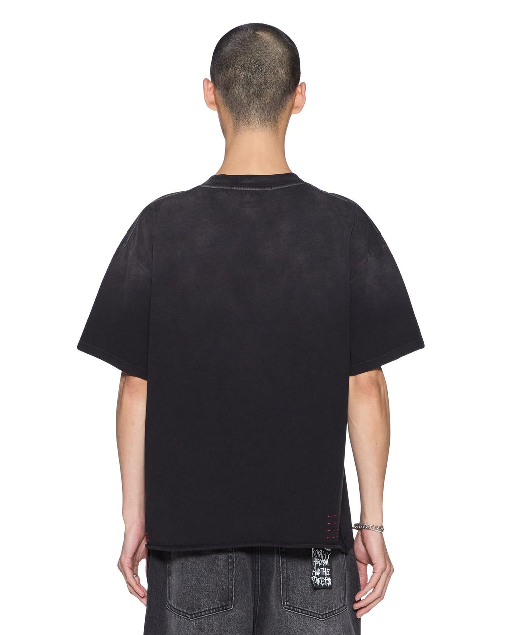Mens K9 Ekcess Ss Tee Black Fade Oversized Tees - Black