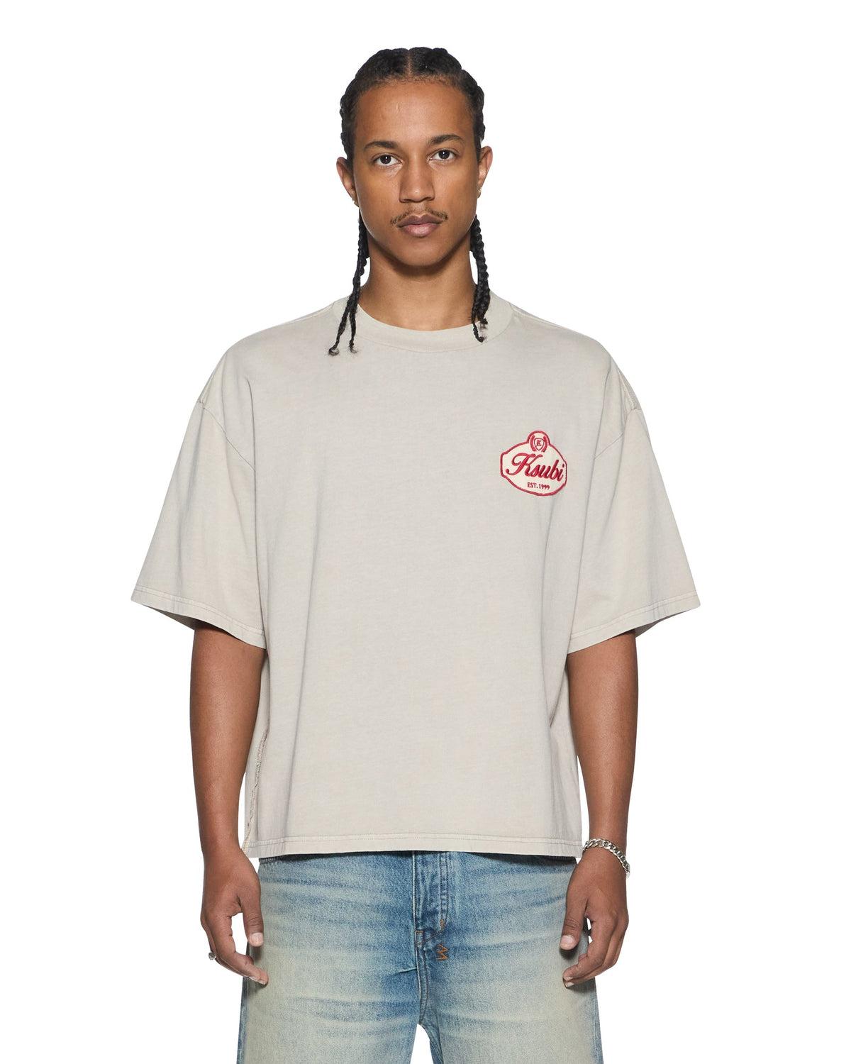 Mens Klasse Halen Ss Tee Smoke Baggy Tees - Grey