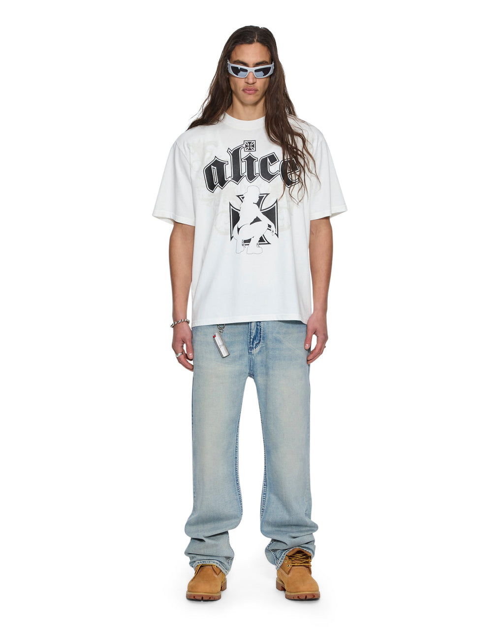 Mens Ksubi X Alice Hollywood Graphic Tee White Tees - White