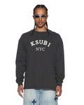 LAYBEL EKCESS LS TEE WASHED BLACK