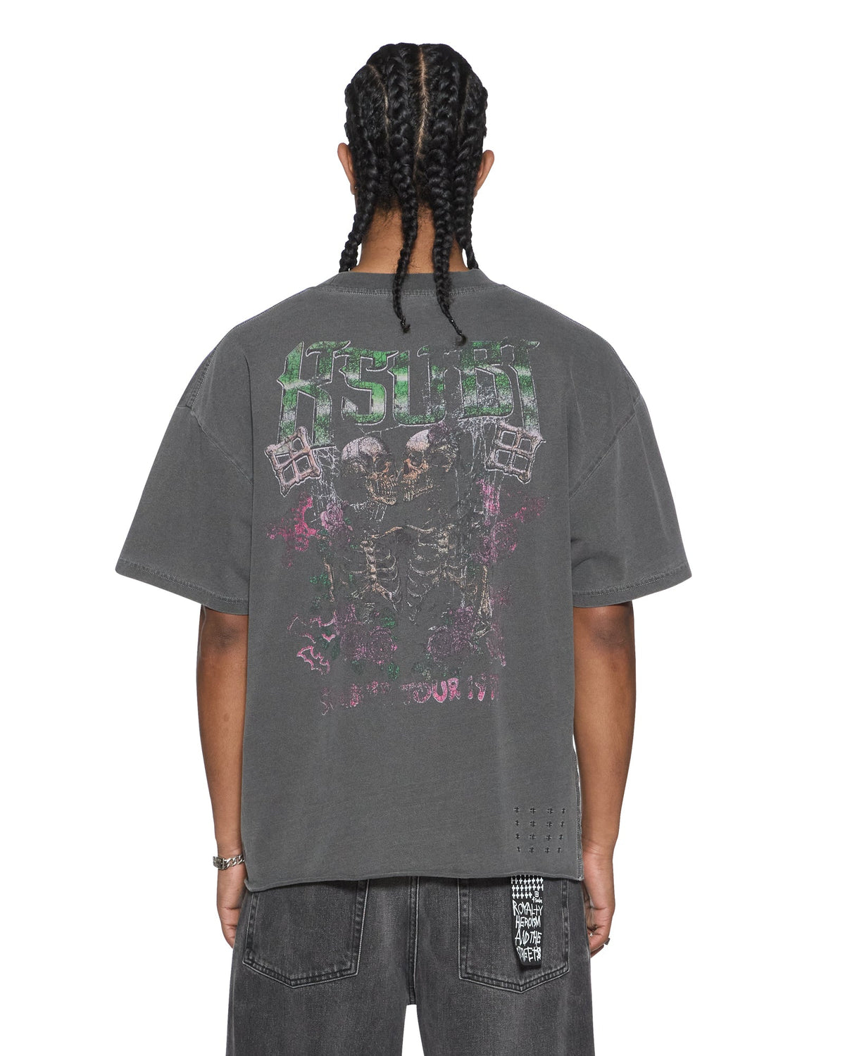 Mens Legend Ekcess Ss Tee Charcoal Oversized Tees - Grey