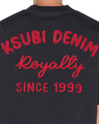 Mens Mekanik Halen Ss Tee Charcoal/red Boxy Tees - Grey