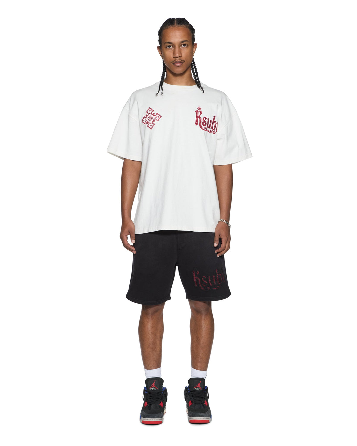 Mens Paise Ekcess Ss Tee Tru White Oversized Tees - White