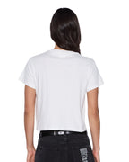 Womens Shrunken Ss Tee Vintage White Slim Tees - Beige