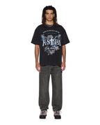 Mens Spirit Ekcess Ss Tee Acid Black Oversized Tees - Grey