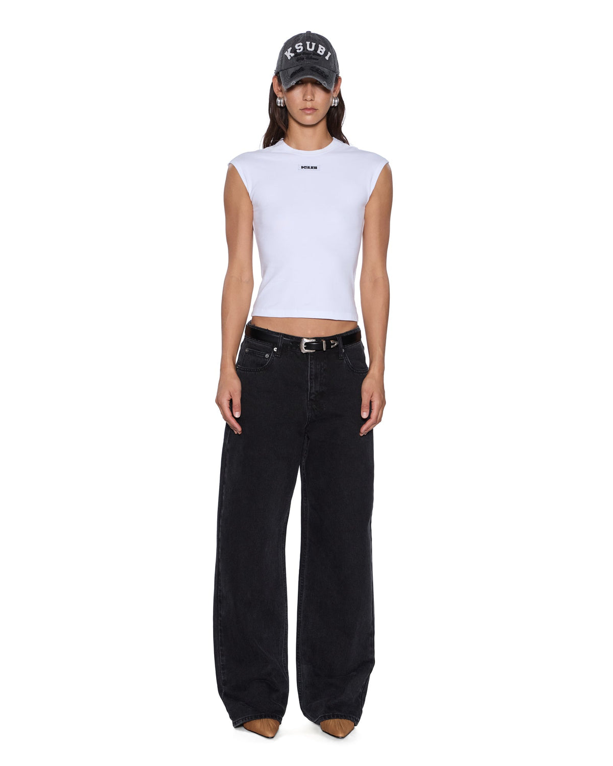 Womens Staple Tee White Fitted Tees - White