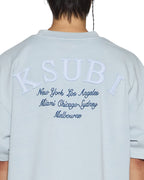 Mens Stellar Ekcess Ss Tee Ice Mist Oversized Tees - Blue