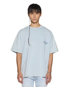 Mens Stellar Ekcess Ss Tee Ice Mist Oversized Tees - Blue