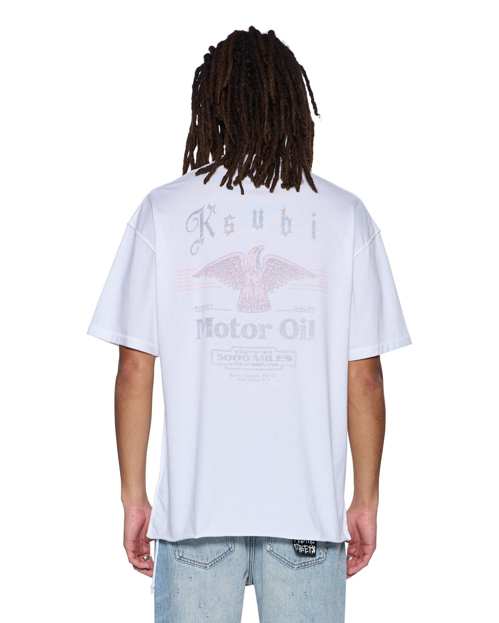 Mens Truckstop Ekcess Ss Tee Slub White Oversized Tees - White