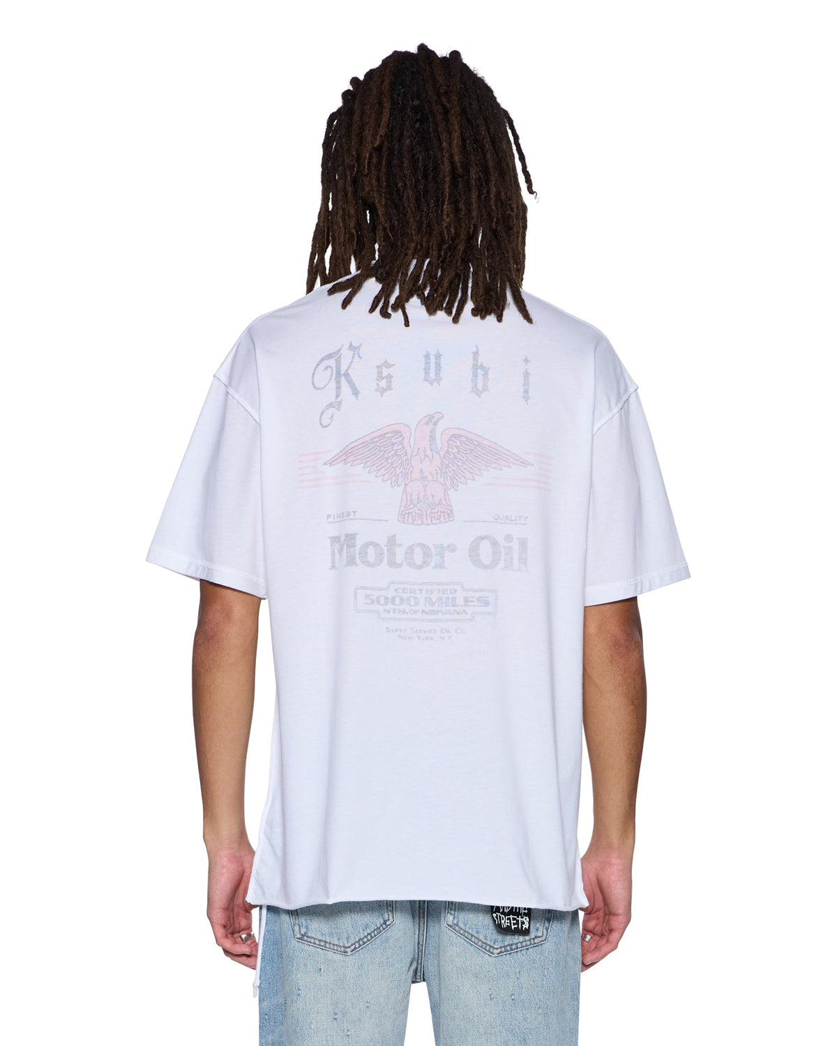 Mens Truckstop Ekcess Ss Tee Slub White Oversized Tees - White