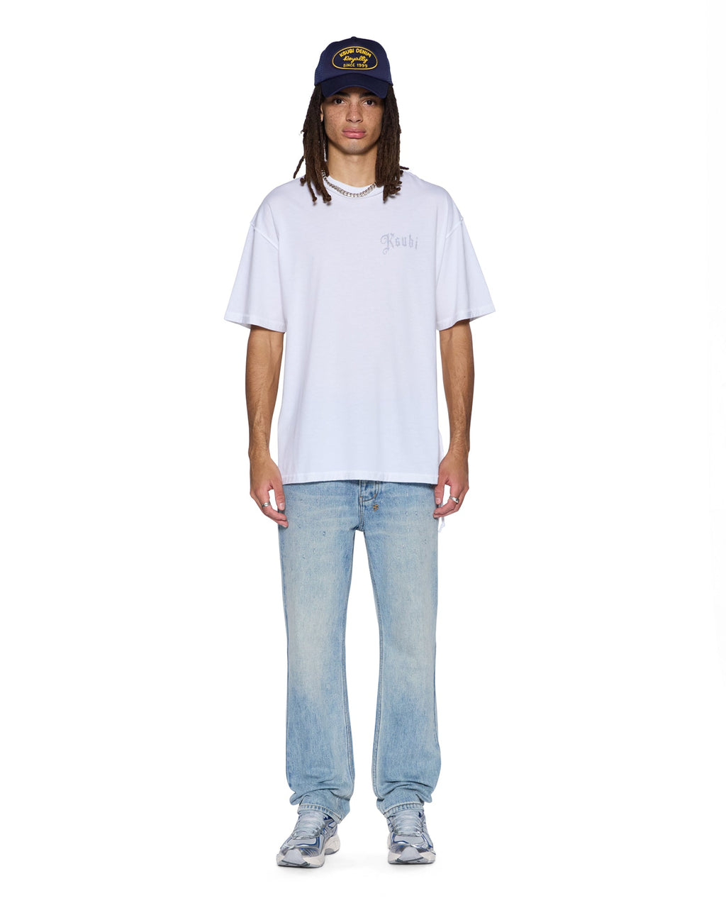 Mens Truckstop Ekcess Ss Tee Slub White Oversized Tees - White