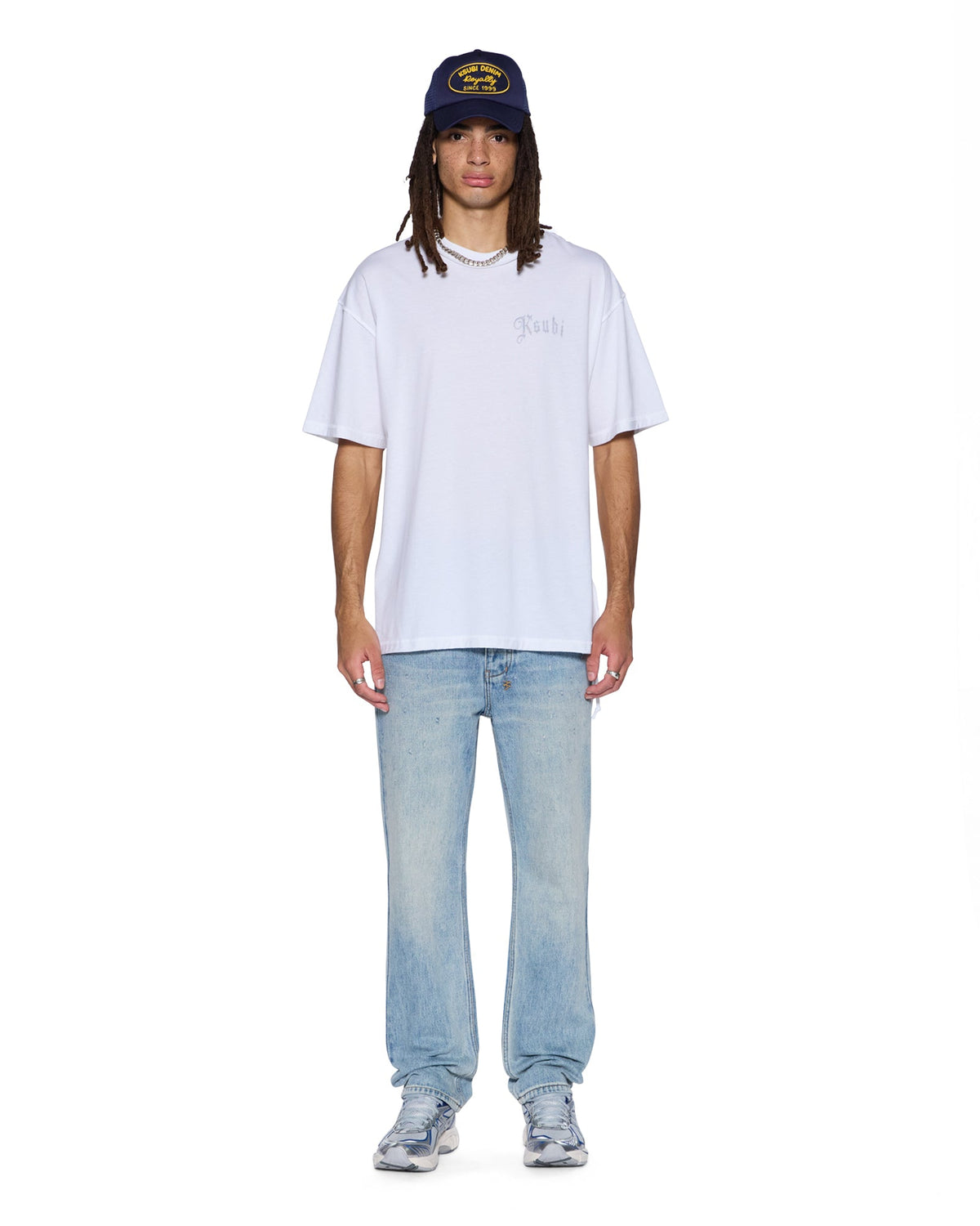 Mens Truckstop Ekcess Ss Tee Slub White Oversized Tees - White
