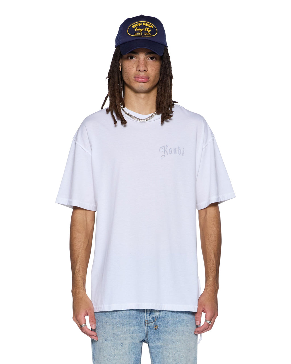Mens Truckstop Ekcess Ss Tee Slub White Oversized Tees - White