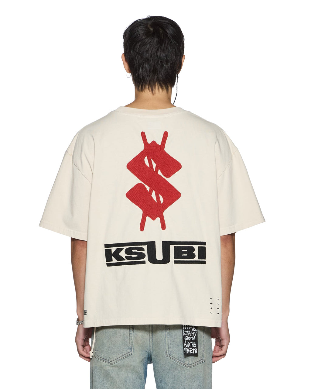 Mens Zoom Halen Ss Tee Ecru Boxy Tees - Beige