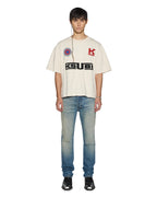 Mens Zoom Halen Ss Tee Ecru Boxy Tees - Beige