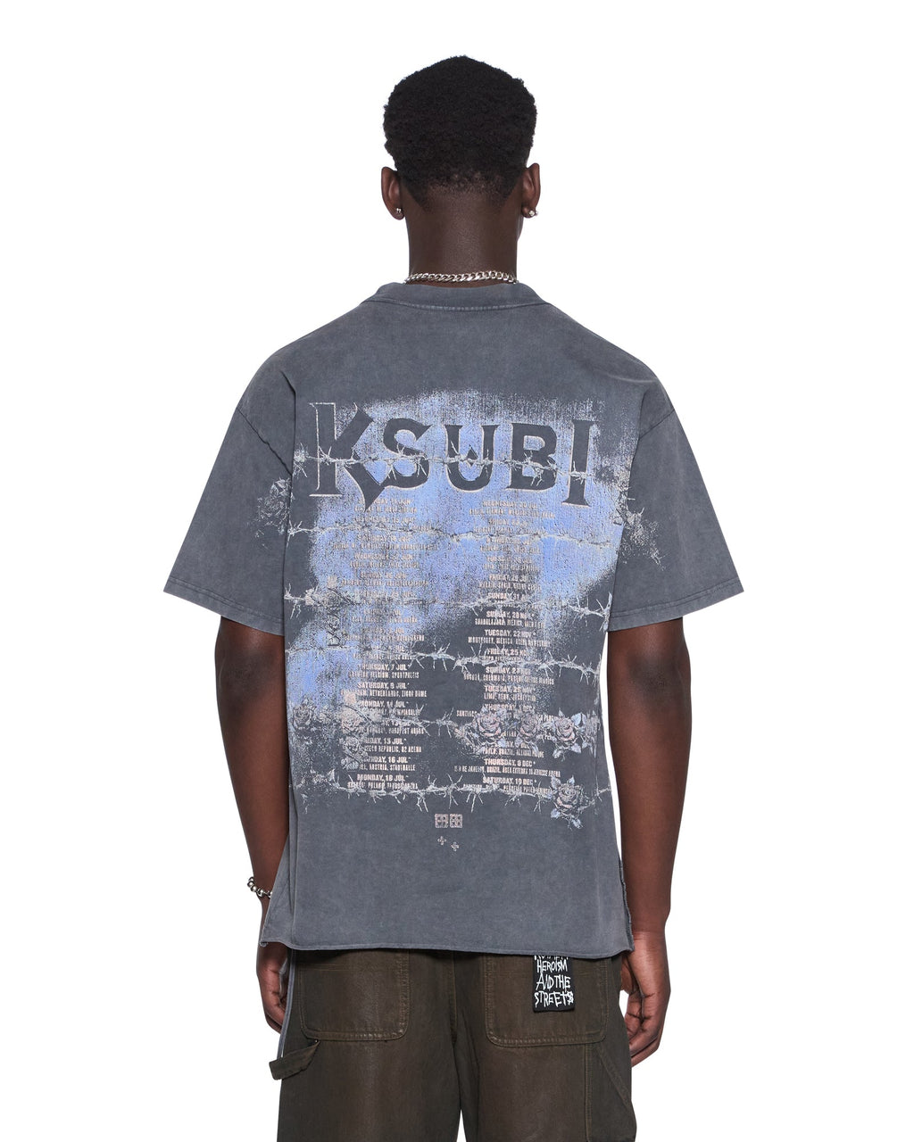 Mens Death Snake Ekcess Ss Tee Rhino Oversized Tees - Grey