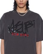 Mens Graff Ekcess Ss Tee Old Black Oversized Tees - Khaki