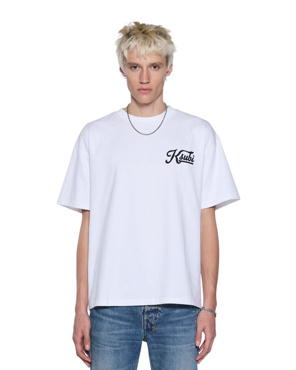 Mens Outfield Ekcess Ss Tee White Oversized Tees - White