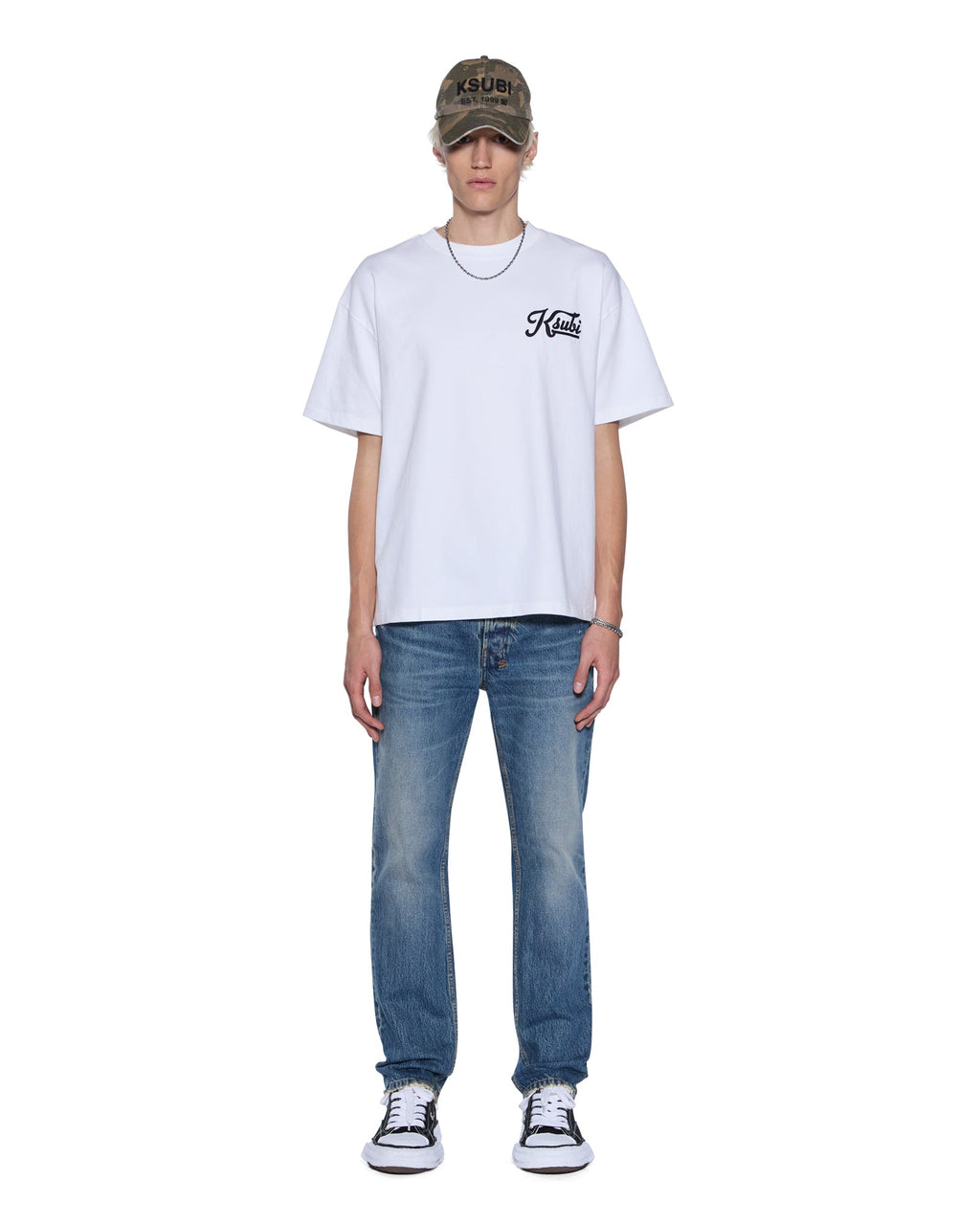 Mens Outfield Ekcess Ss Tee White Oversized Tees - White