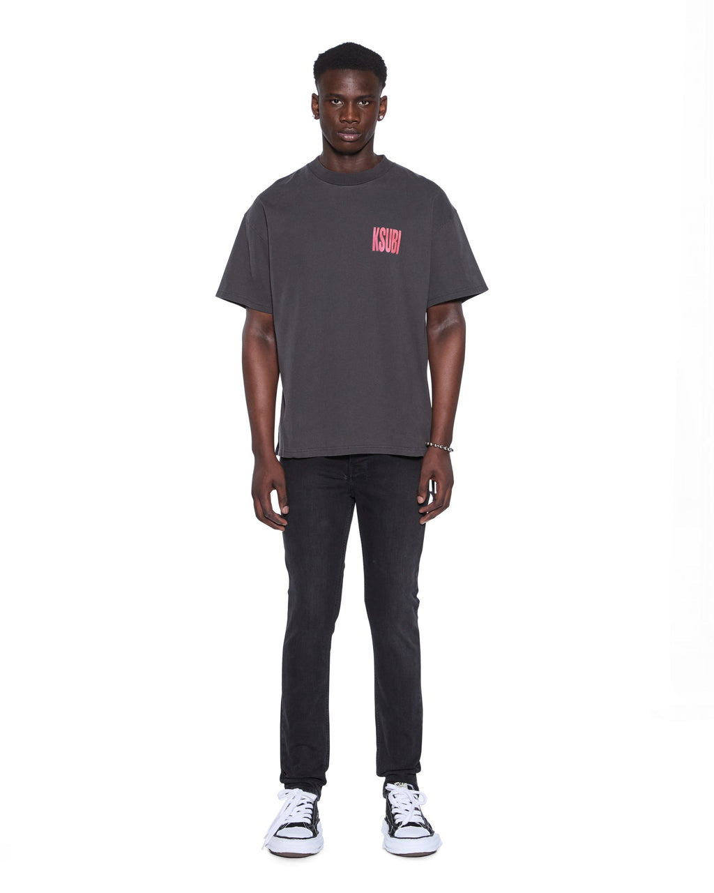 Mens Panthera Ekcess Ss Tee Faded Black Oversized Tees - Black