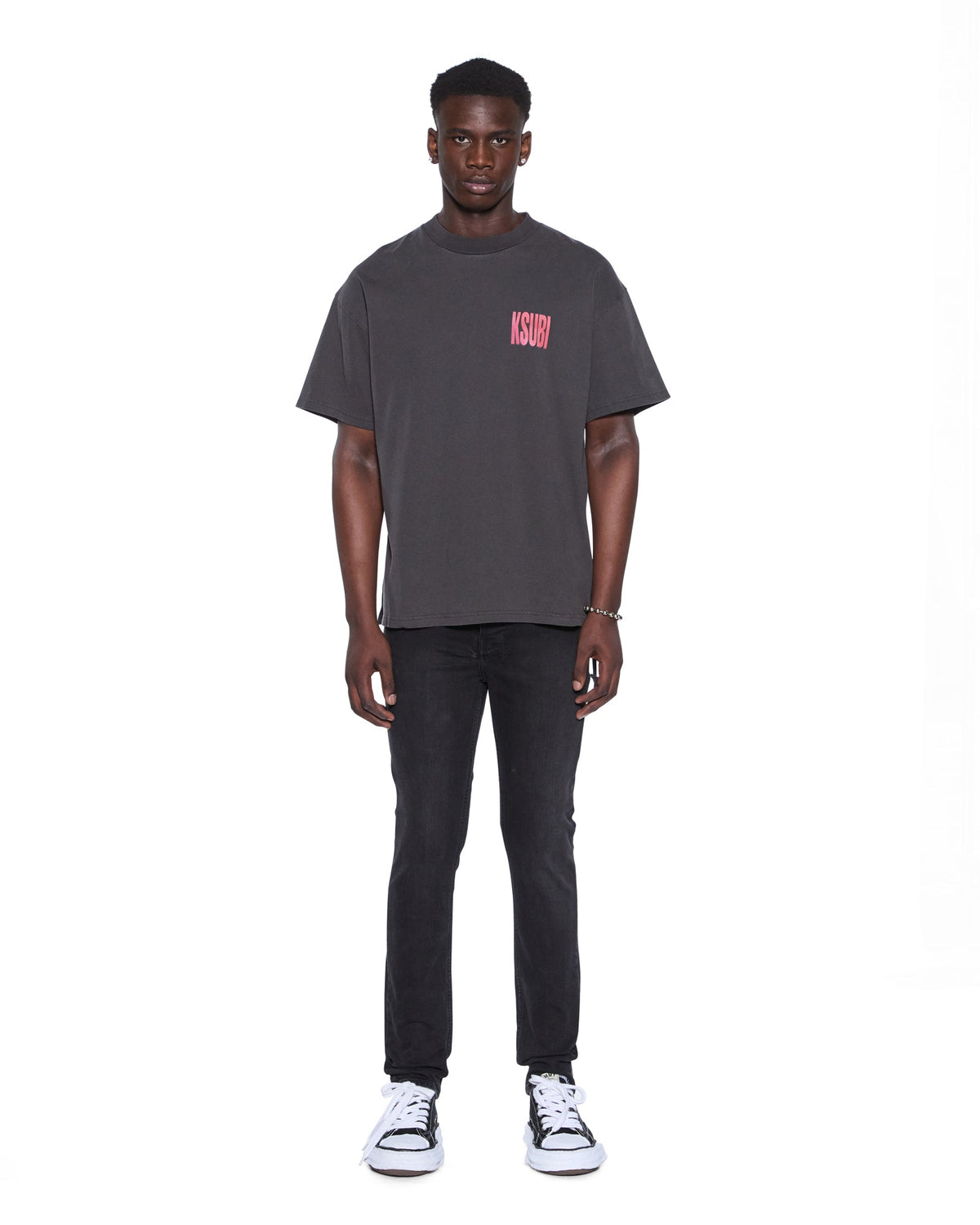 Mens Panthera Ekcess Ss Tee Faded Black Oversized Tees - Black