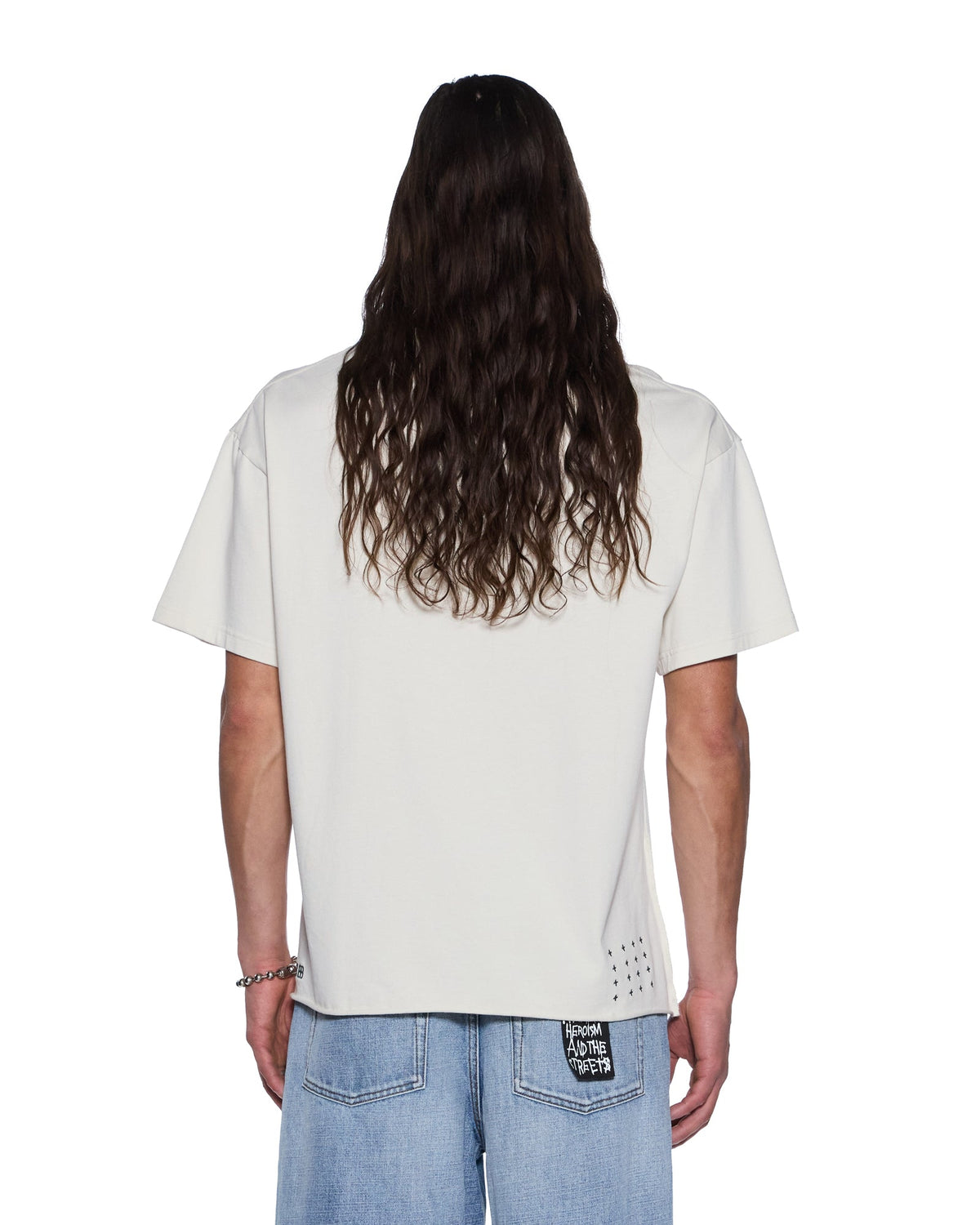 Mens Prestige Biggie Ss Tee Antique White Oversized Tees - White