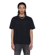 Mens Sid Linen Ss Tee Jet Black Slim Tees - Black