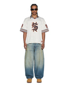 Mens Bolter Mesh Ss Duke Jersey Ecru Boxy Fashion Tops - Beige