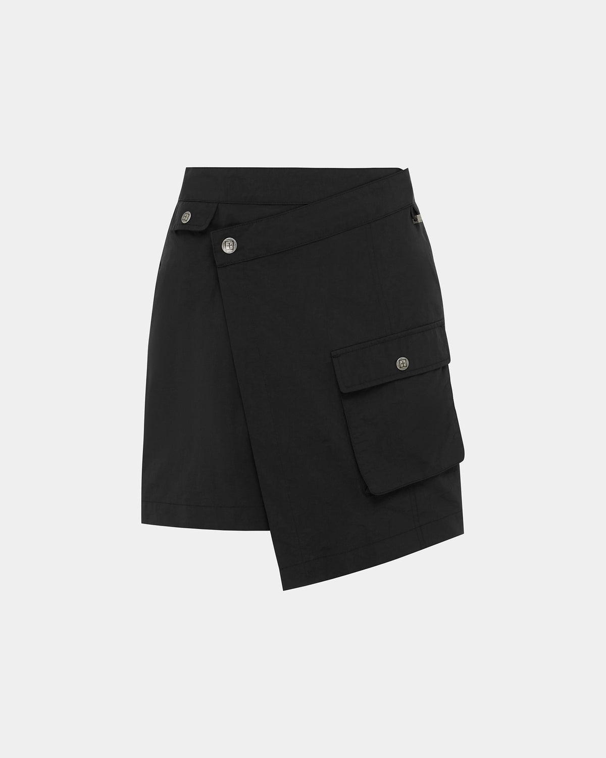 Womens Tactic Cargo Rap Skirt Black A Line Skirts - Black