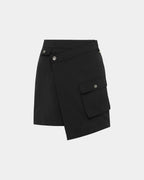 Womens Tactic Cargo Rap Skirt Black A Line Skirts - Black