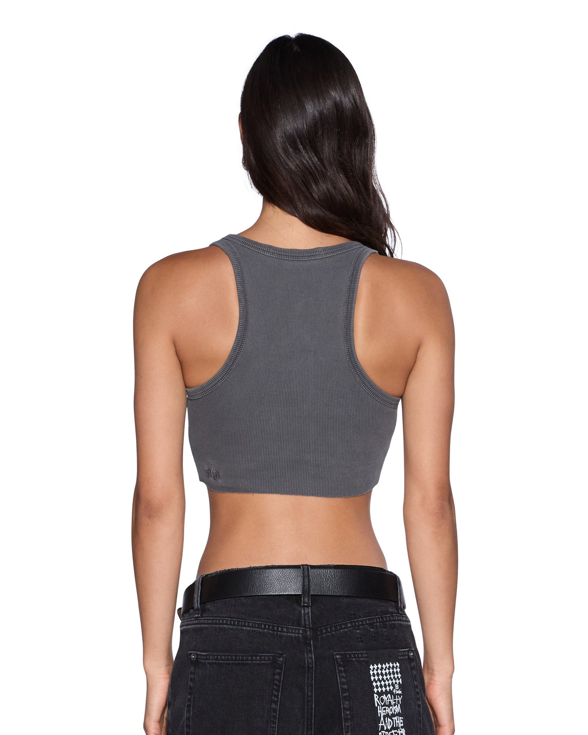 Womens 1999 Origin Cropped Tank Charcoal Slim Tees
