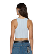 Womens Sott Origin Crop Tank Ice Mist Fitted Fashion Tops - Blue