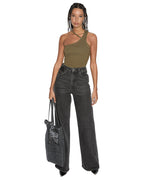 Womens Score Tank Khaki Fitted Tees - Khaki