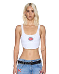 BADGE CHLOE CROP TANK WHITE