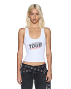 Womens Psuedo Tank White Fitted Tees - White