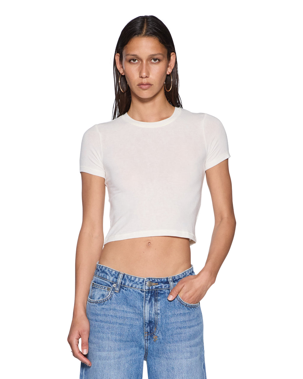 Womens Baby Ss Tee Tees - White