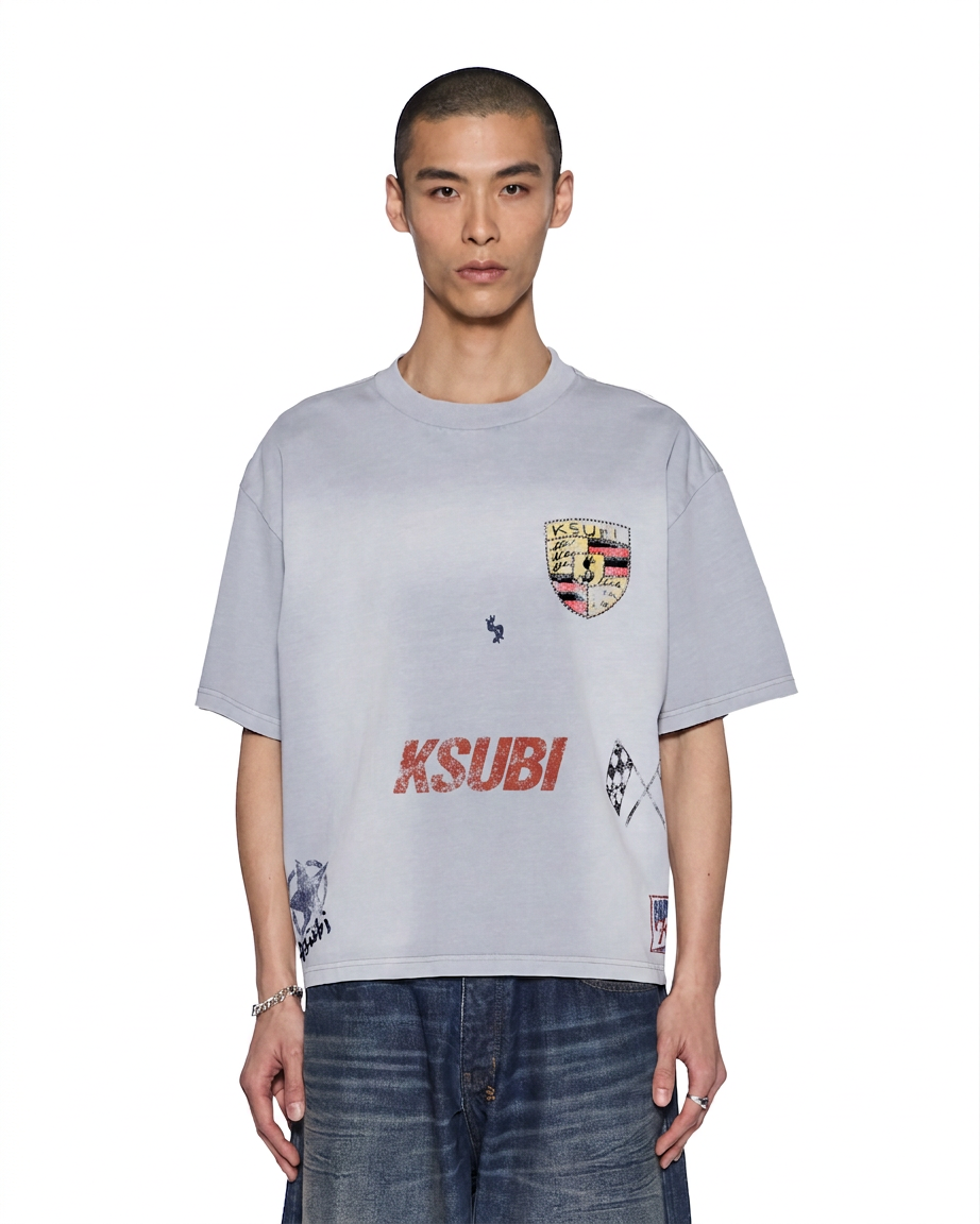 Mens Speedrat Halen Ss Tee Krete Baggy Tees - Grey