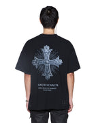 Mens False Idols Ekcess Ss Tee Jet Black Oversized Tees - Black