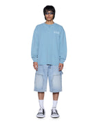 Mens K-lock Ekcess Ls Tee Summer Blue Oversized Tees - Blue
