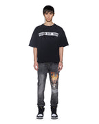 Mens Kings Halen Ss Tee Black Fade Slim Tees - Black